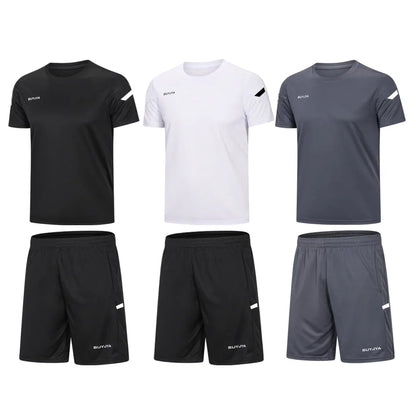 3Pack Men'S Workout Set Gym Clothes Active Shorts Shirt Set for Running Basketball Football and Daily Life,Size S-3XL
